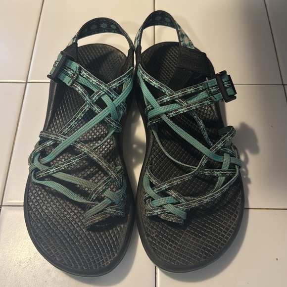 Chaco ZX Classic Sport Sandals Women's Size 8 Green/Black Adjustable - Picture 9 of 10